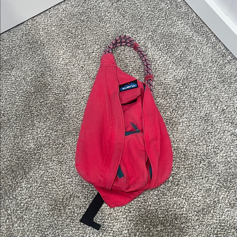 KAVU Red Rope Sling Backpack